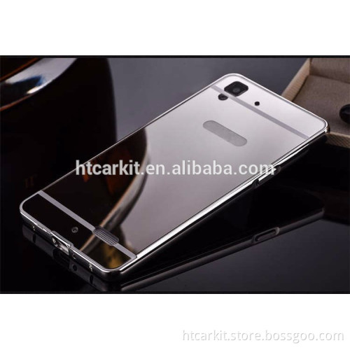 china suppliers aluminum bumper metal mirror plastic case back cover for oppo r9